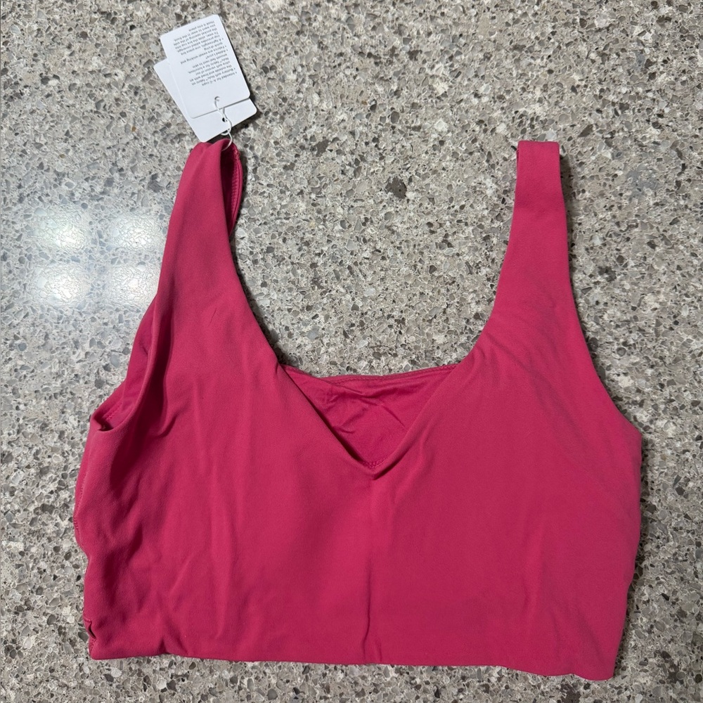 Lululemon Bend This Scoop & Square Bra Raspberry Coulis S/M - Picture 9 of 10